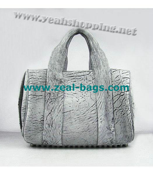 AAA Replica Alexander Wang Rocco Mini Duffle Top Handle Grey - Click Image to Close